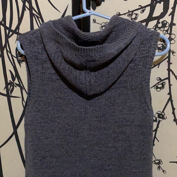 BCBG MaxAzria Ash Gray Knit Hooded Cardigan Duster - Picture 13 of 16